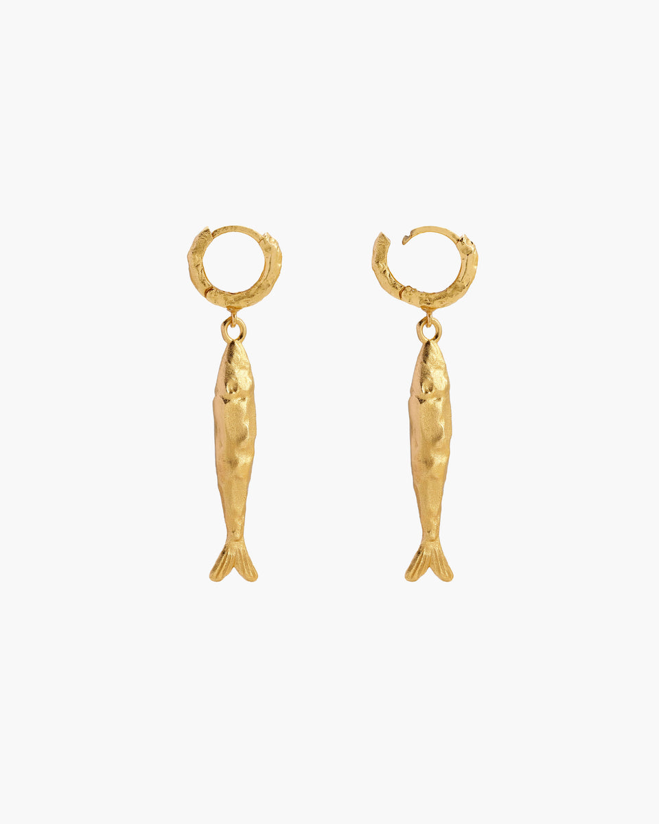 Boucles D'oreilles Clips En Forme De Poissons - Marque Micris, Alliage Argenté, Occasion Bon état