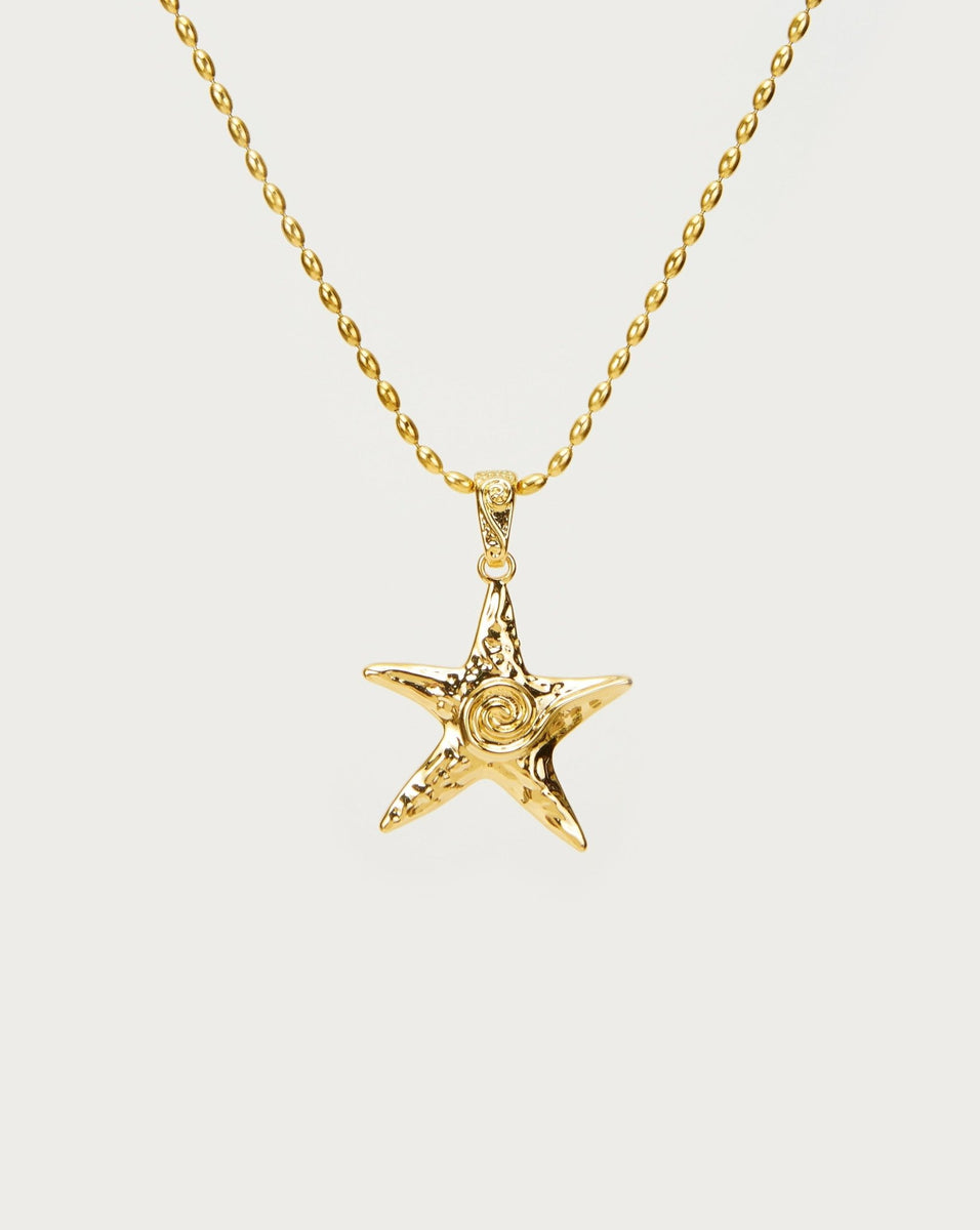 Gold Starfish Necklace | En Route Jewelry | En Route Jewelry