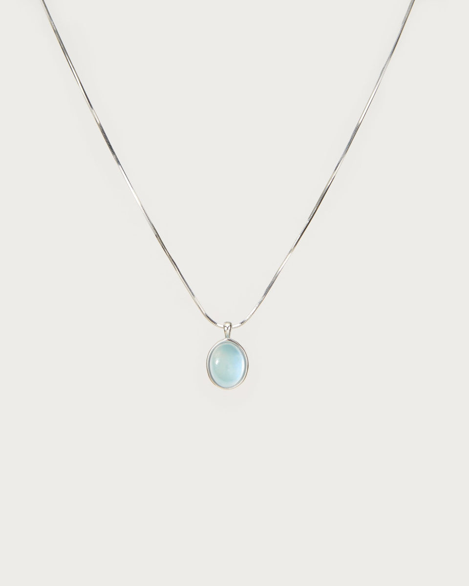 Aquamarine Stone Necklace | En Route Jewelry | En Route Jewelry