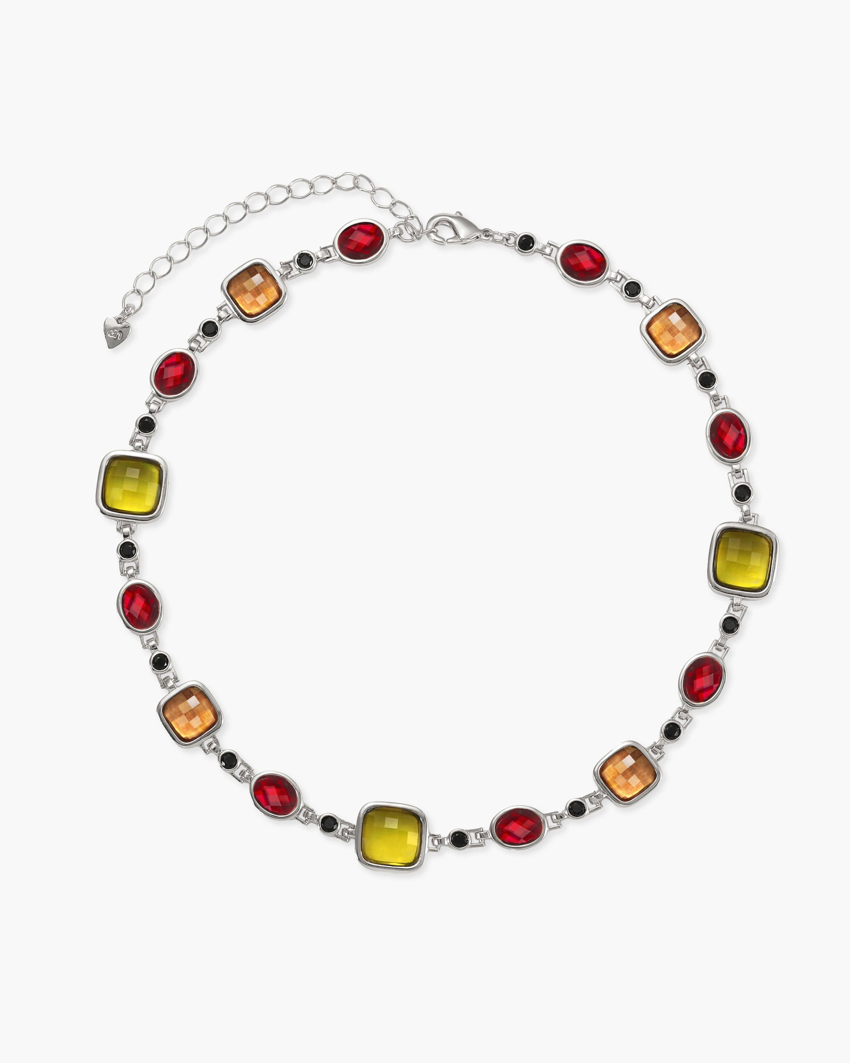 Harmonia Multicolored Necklace in Silver
