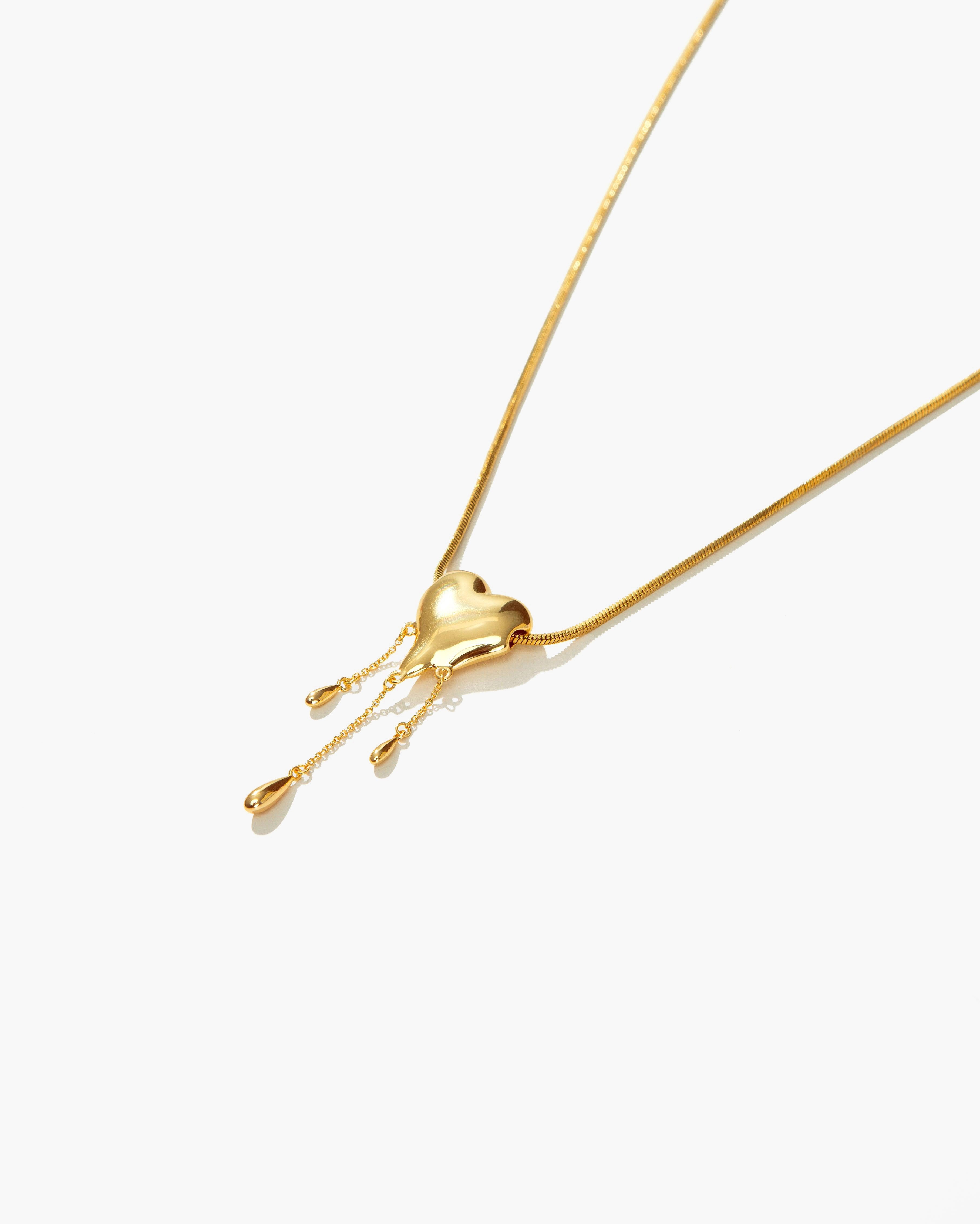 Venom’s Golden Drip Heart Necklace - En Route Jewelry