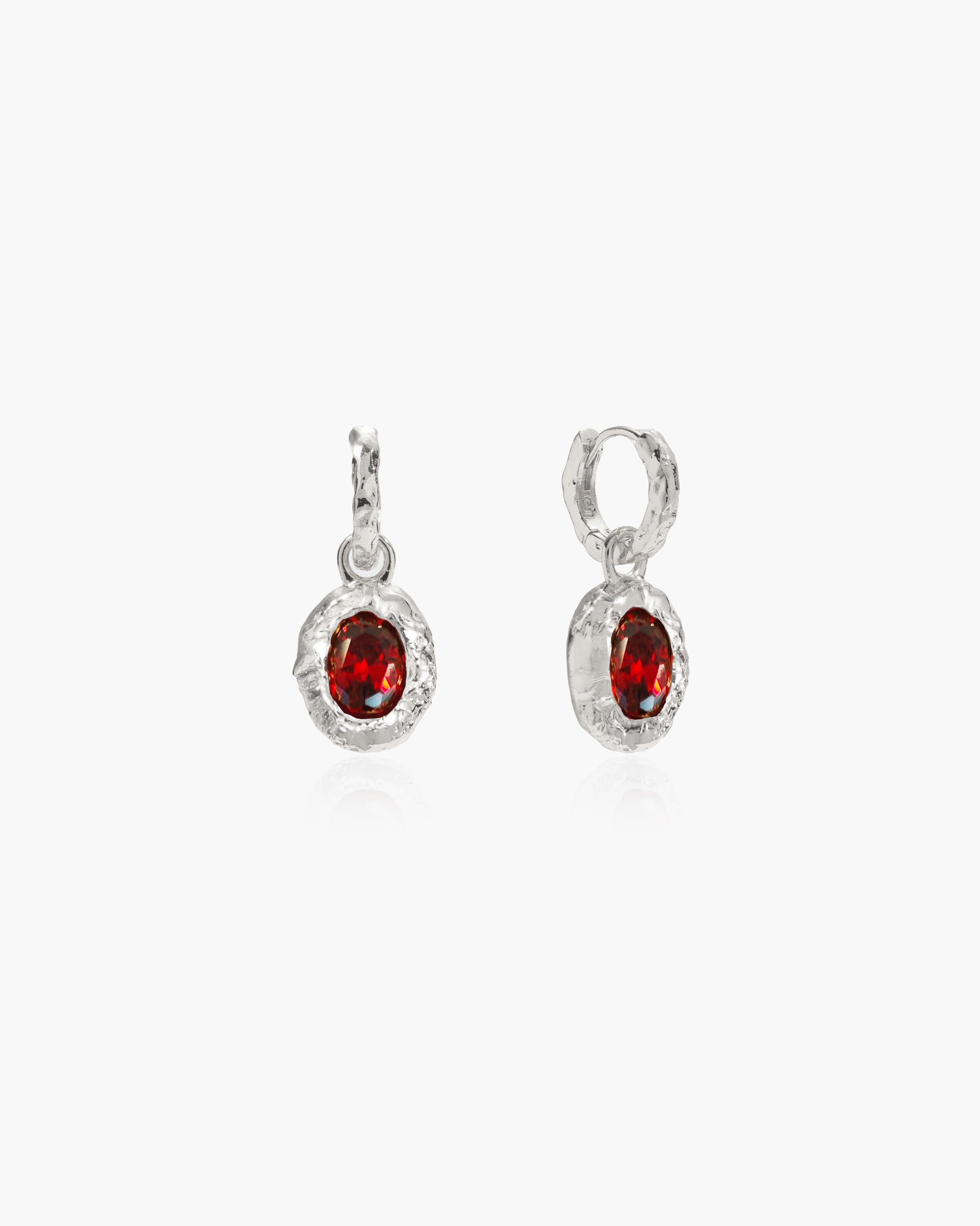 Birthstone Earrings in Silver