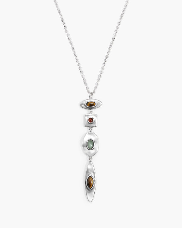 Petra Multi-Stone Drop Necklace - En Route Jewelry