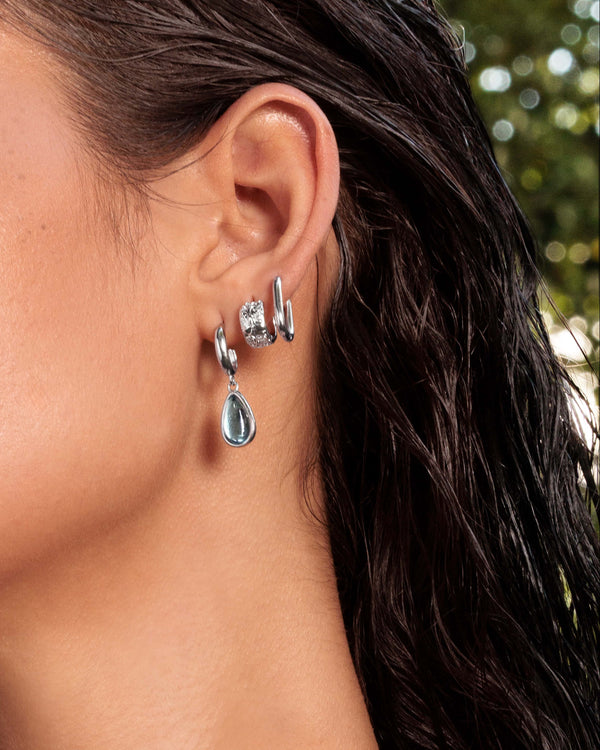 Waterdrop Earrings in Marine Blue - en route jewelry