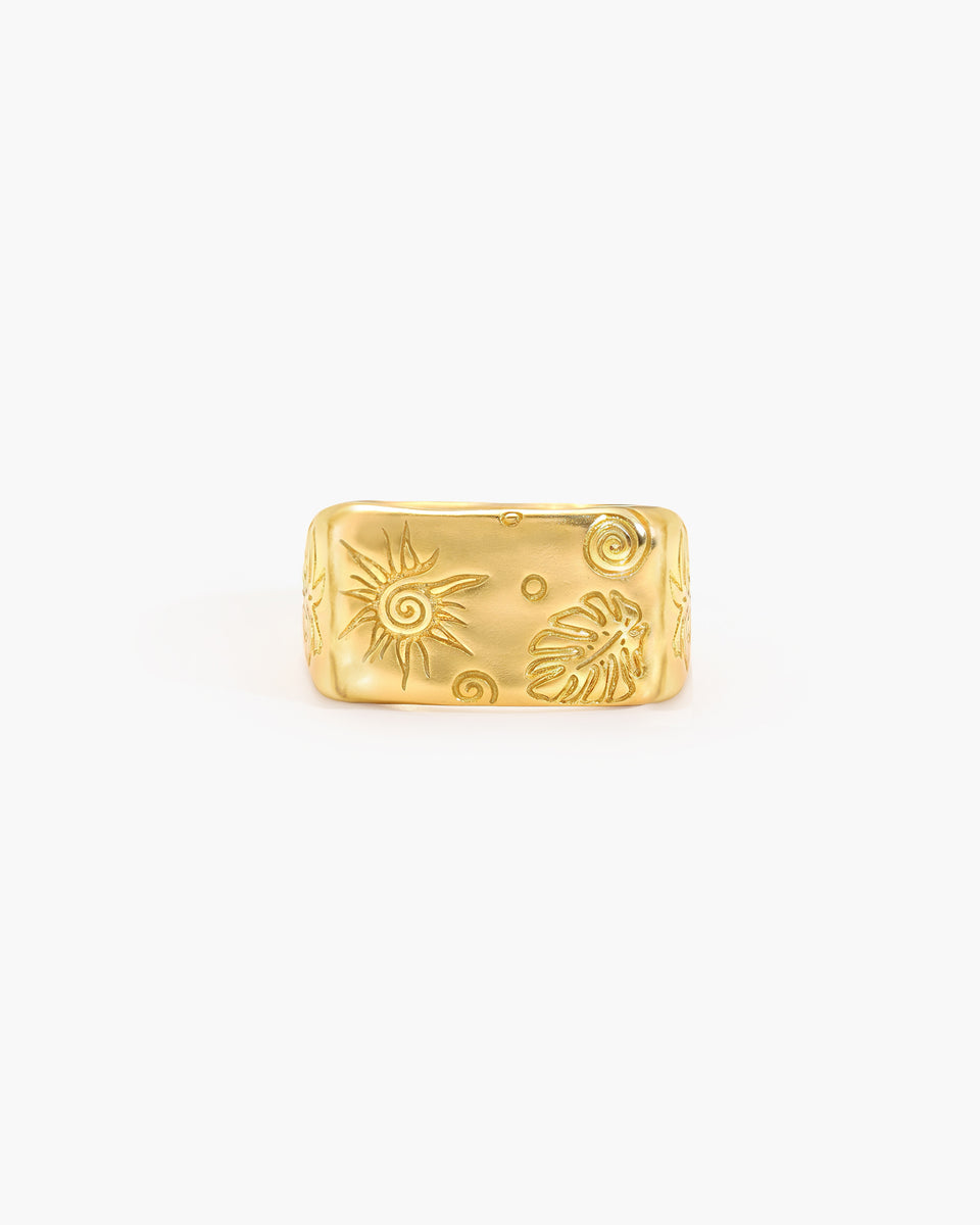 Palma Signet Ring | Sun & Palma Chunky Ring | en route jewelry