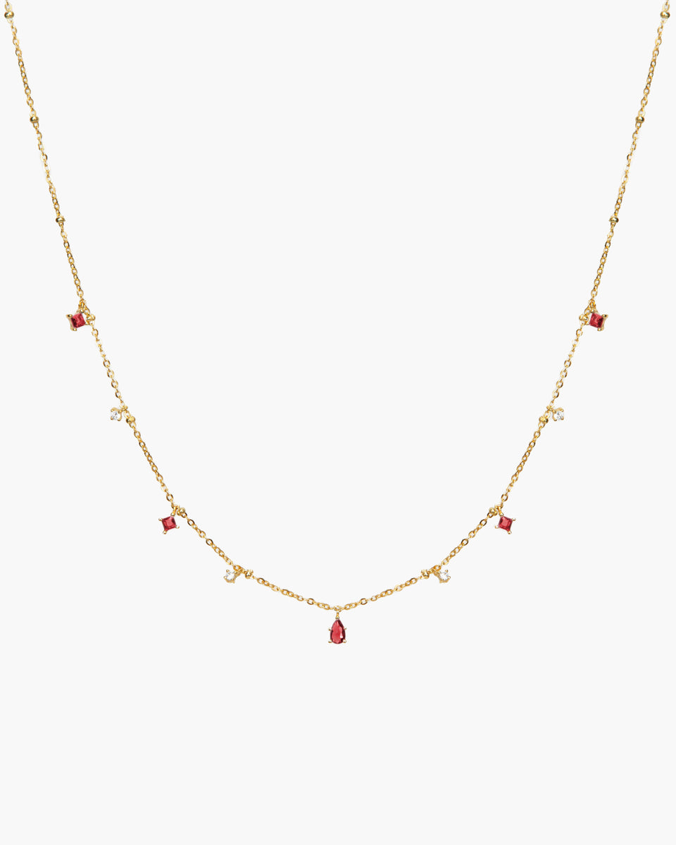 Elysee Necklace in Garnet Red | en route jewelry