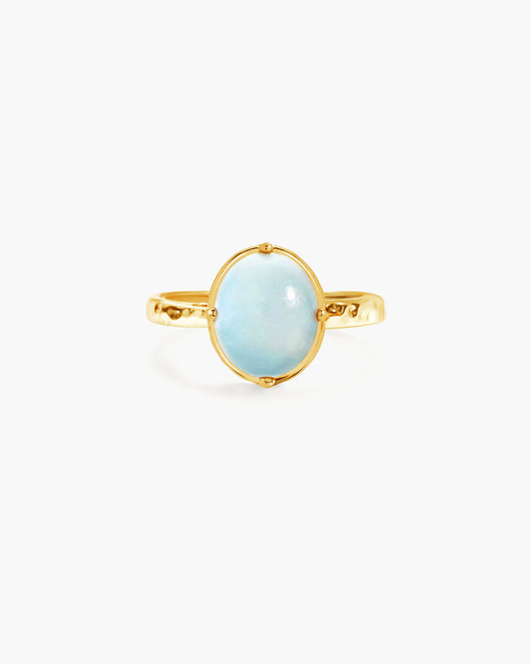 Aquamarine Ring, Aquamarine Ring in Silver - En Route Jewelry