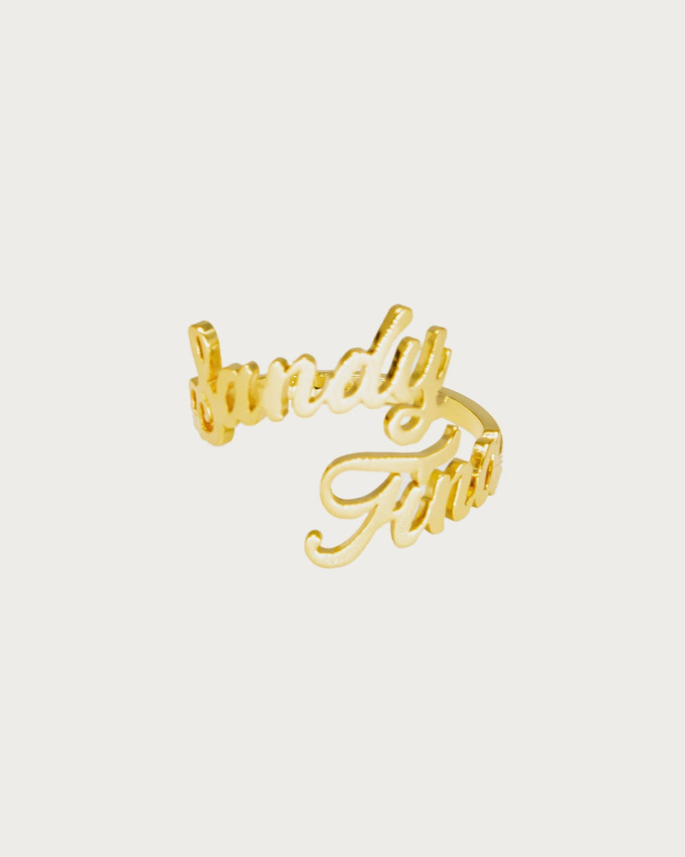 The Customized Double Name Ring | En Route Jewelry | En Route Jewelry