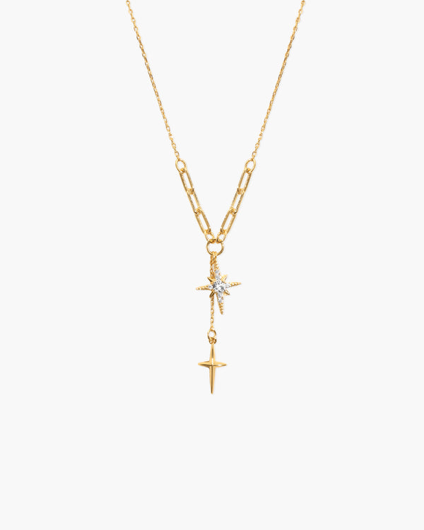 Melissa Silver Star Necklace, Melissa Gold Star Necklace - En Route Jewelry