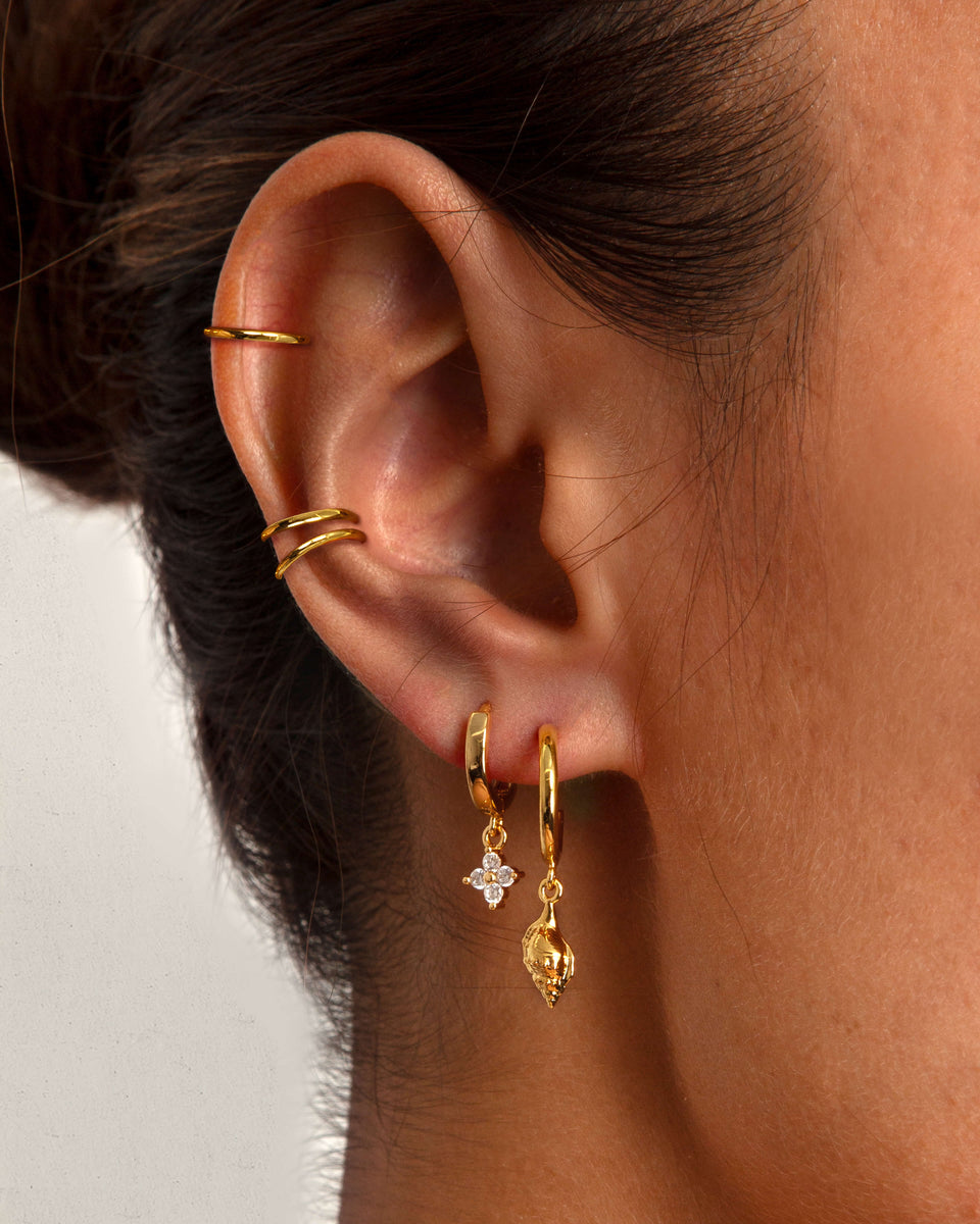 Pcs Hoop Helix Earring Set in Gold en route jewelry