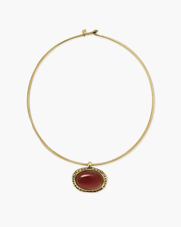 Venus Collar Necklace in Gold from en route jewelry on a solid white background, which is the exact style as seen on actress Mika Abdalla while promoting the hit TV series Off Campus.