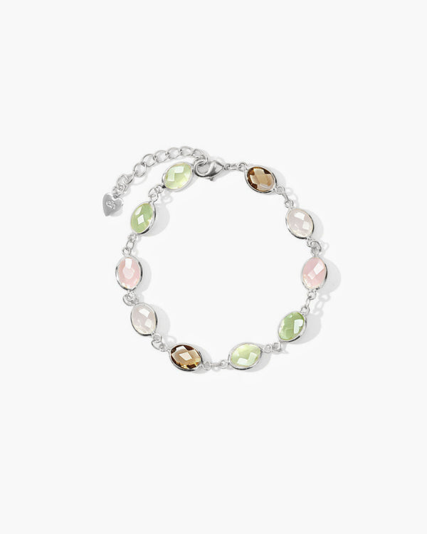 Whimsical Romance Stone Bracelet in Silver - en route jewelry