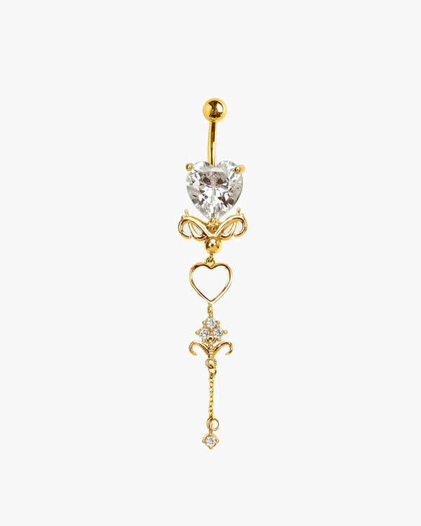 Dripping Belly Ring, Gold Dripping Belly Ring - En Route Jewelry