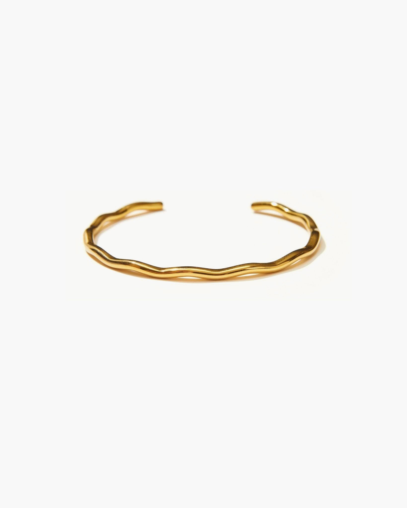 Golden Wave Bangle - En Route Jewelry