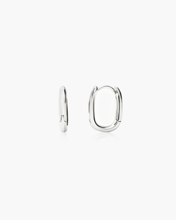 Silver Link Earrings - en route jewelry