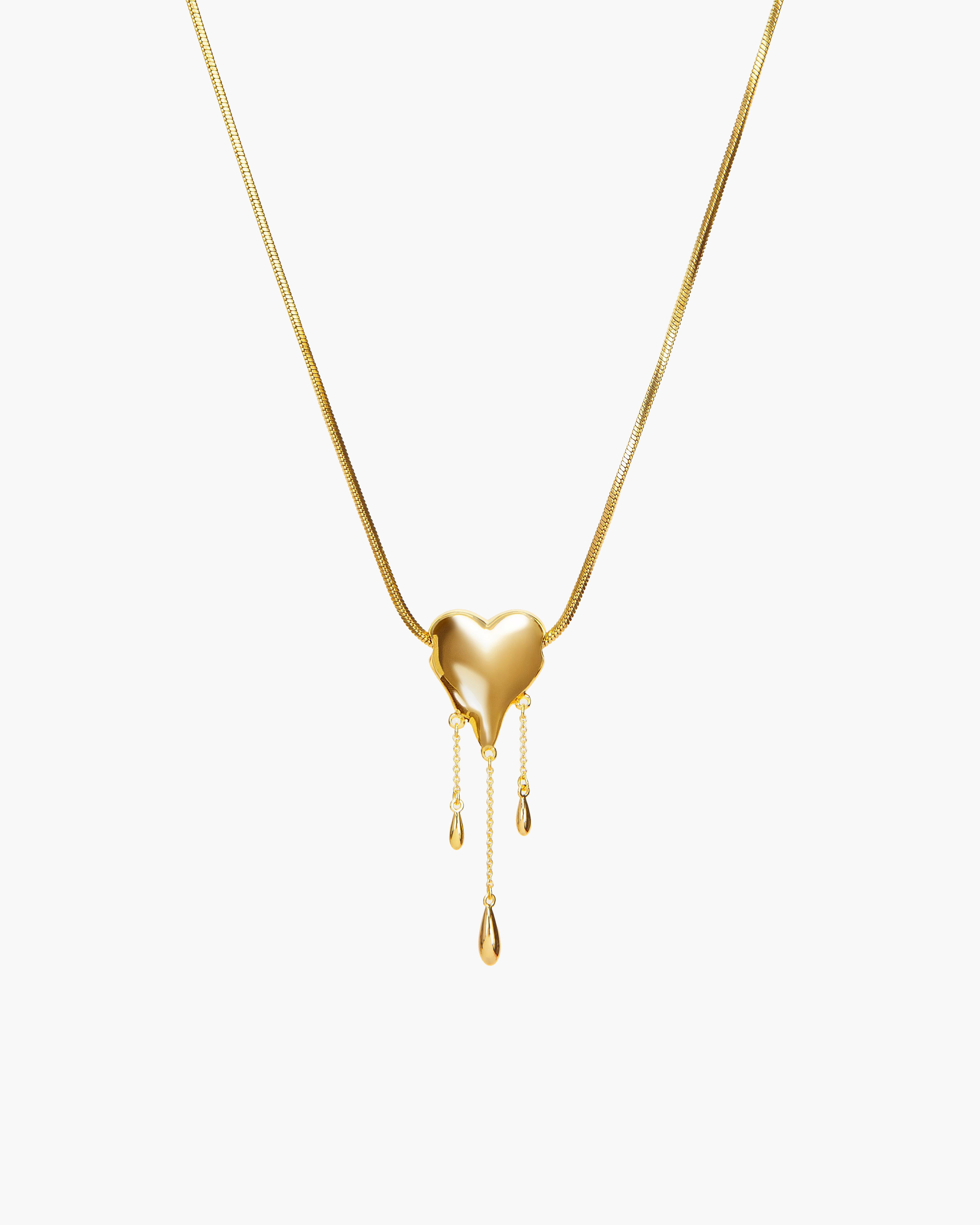 Venom’s Golden Drip Heart Necklace - En Route Jewelry