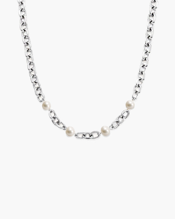 Silver Essence Pearl Necklace - En Route Jewelry