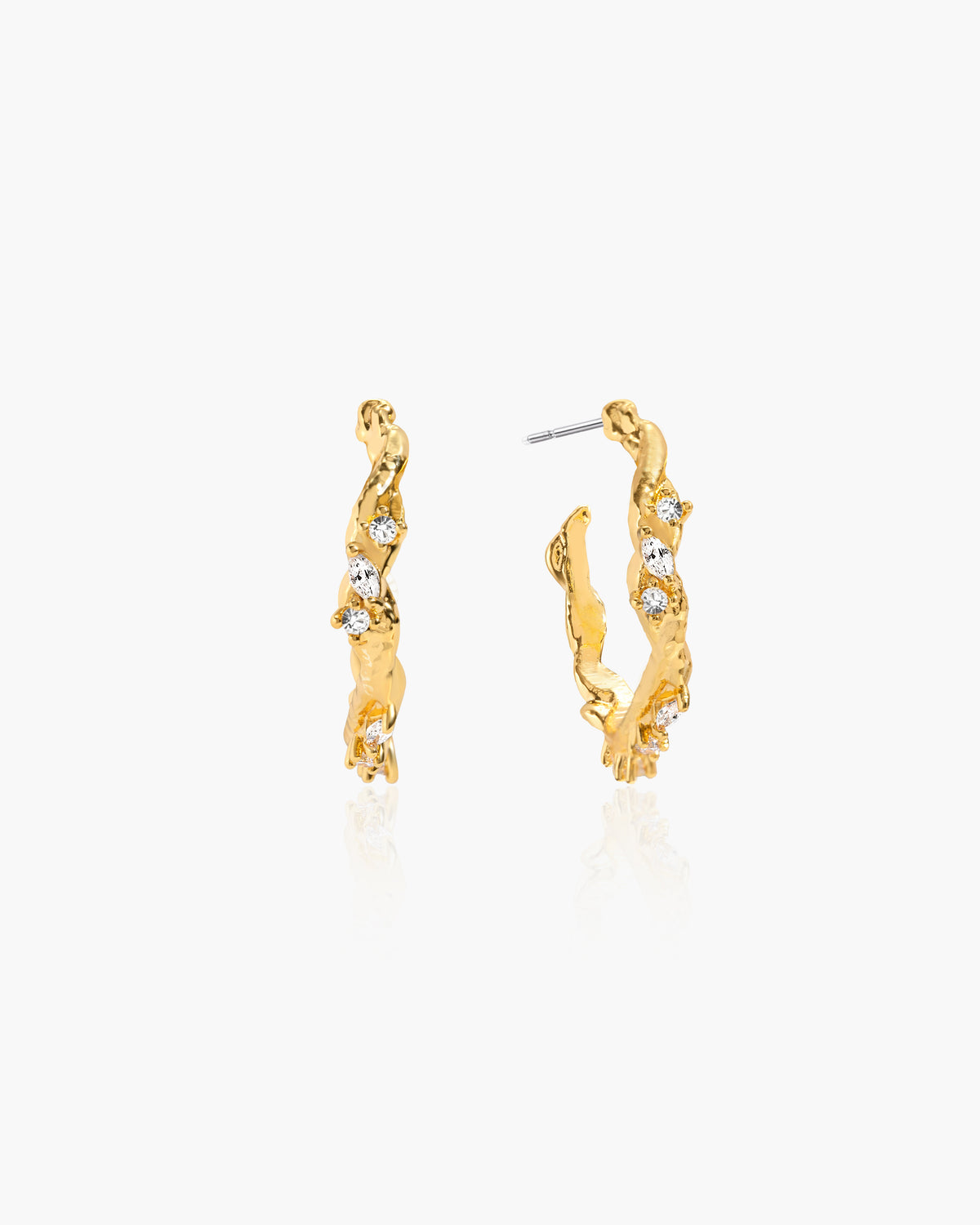 Moonlit Ivy Hoops Earrings - En Route Jewelry