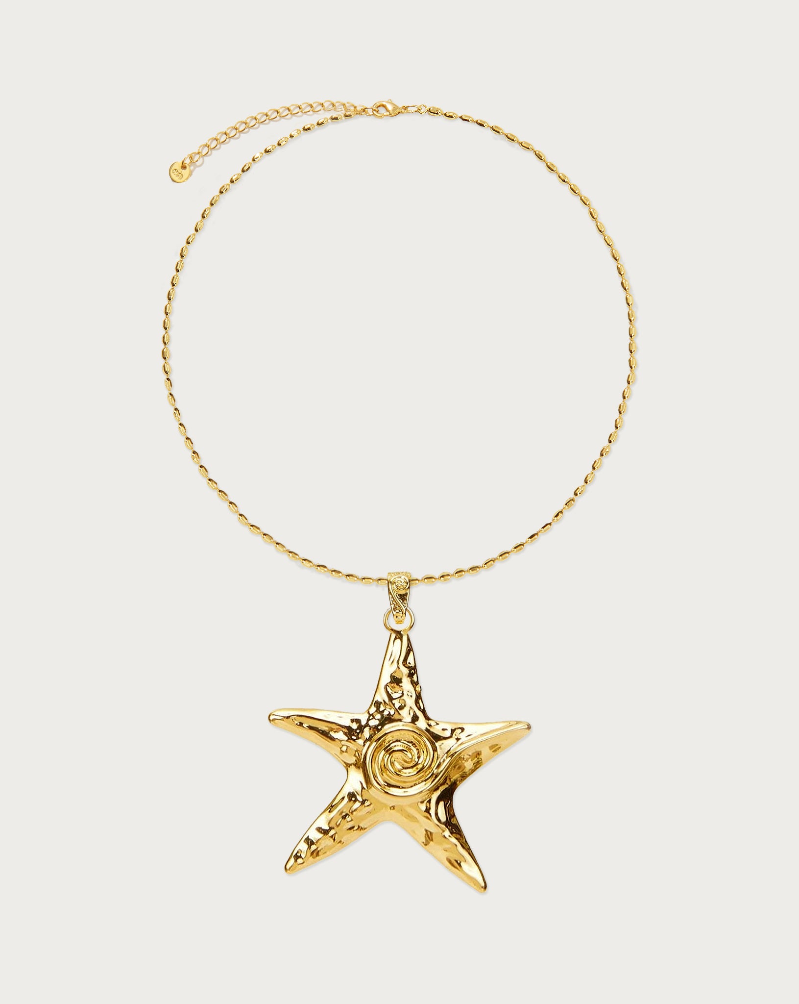 Large Starfish Necklace in Gold