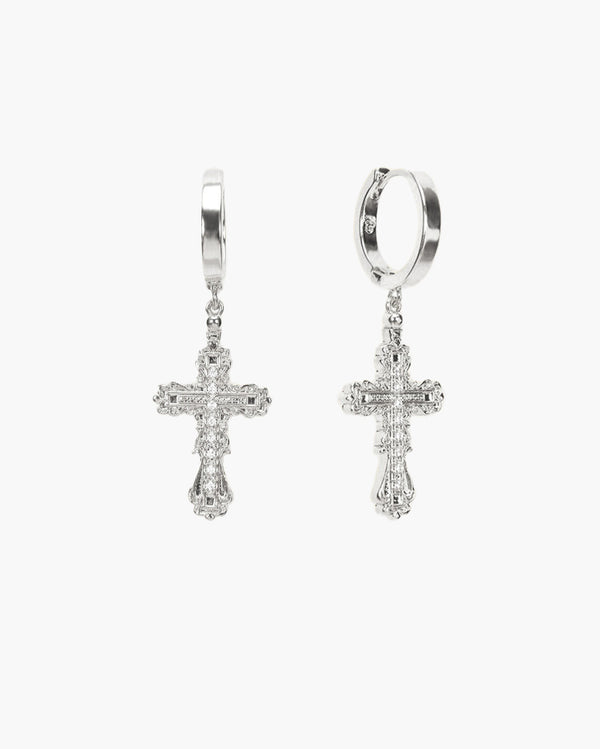 Relic Cross Charm Anklet in Silver