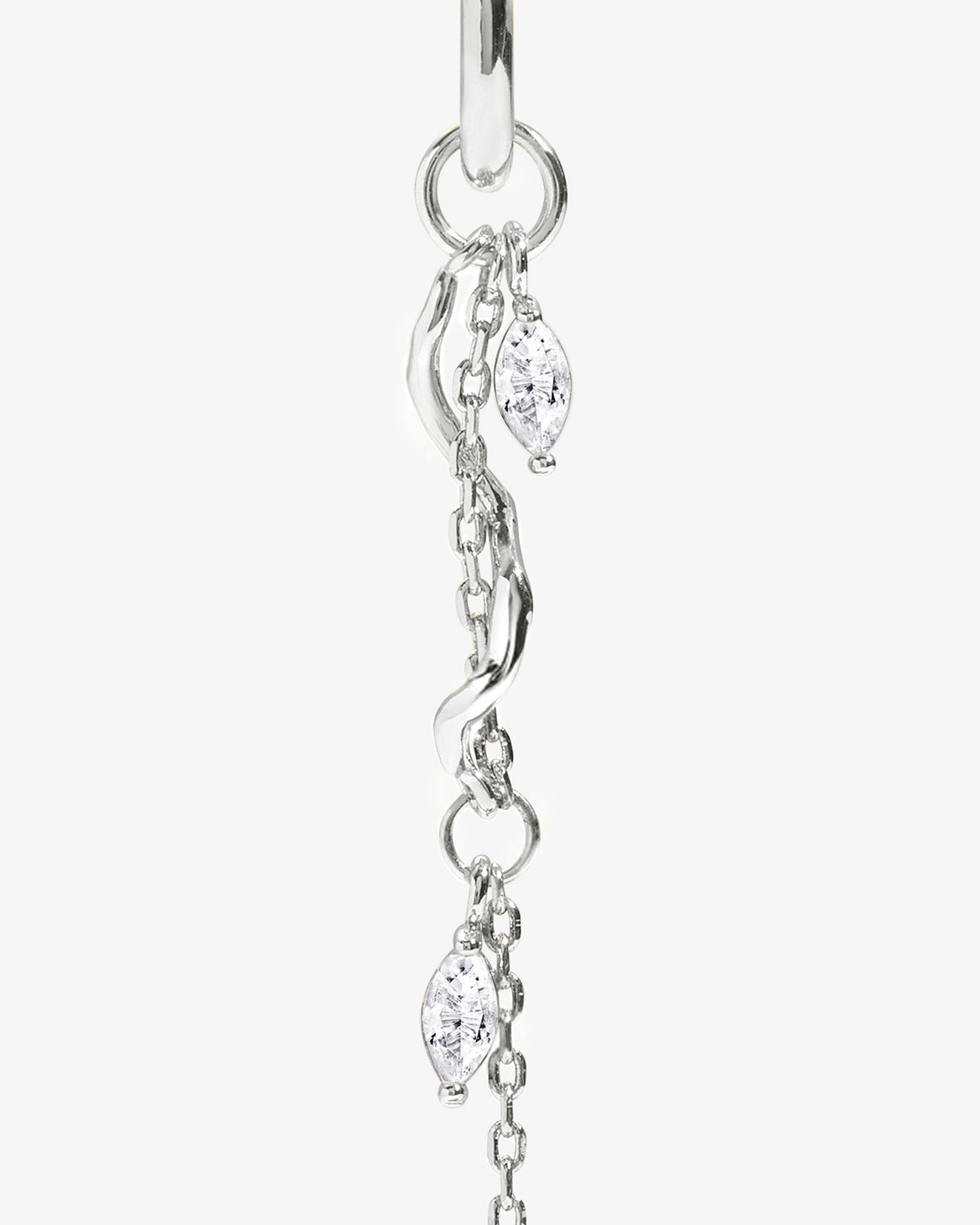 Aria Vine Drop-Ohrringe in Silber
