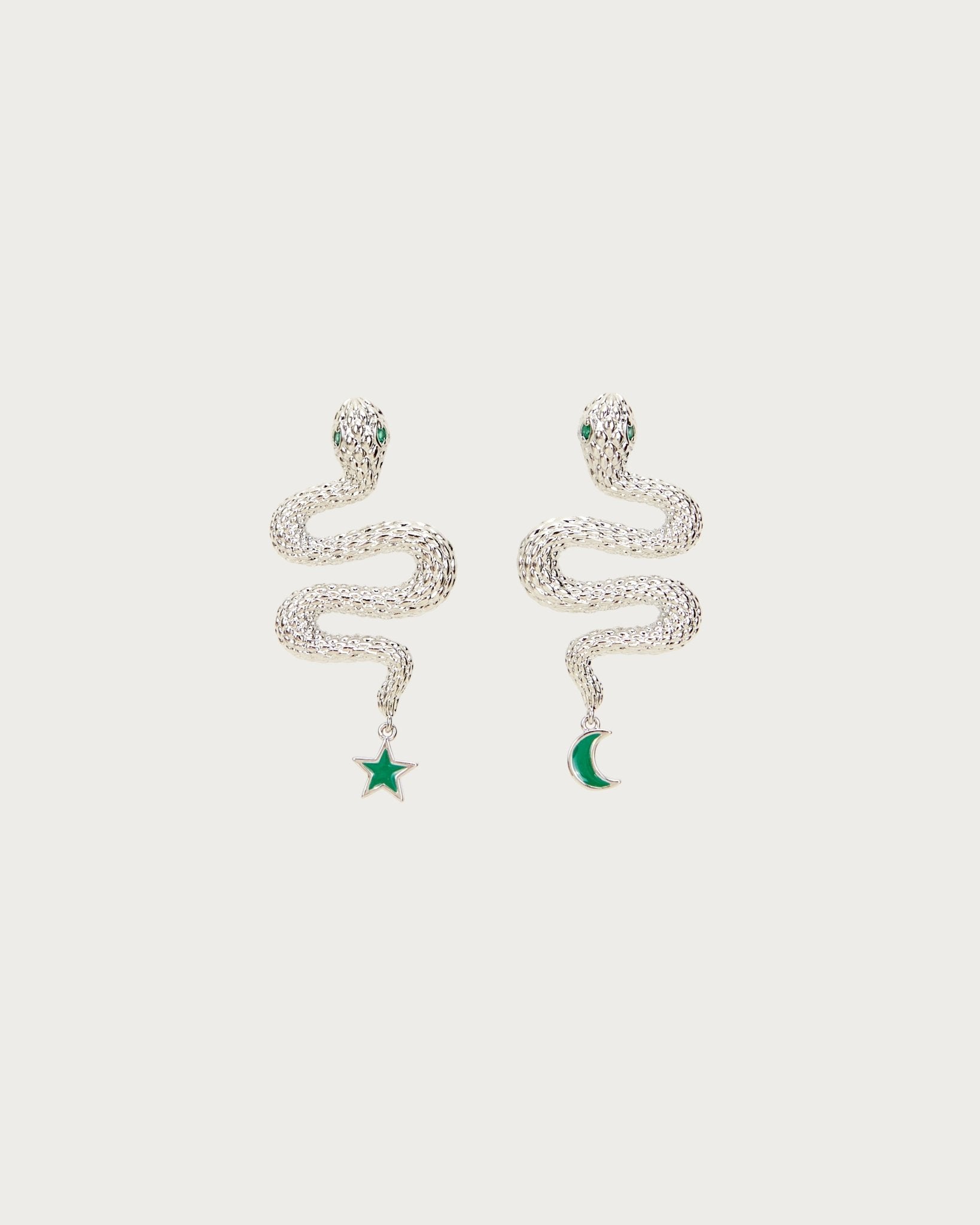 Snake Aretes in Silver