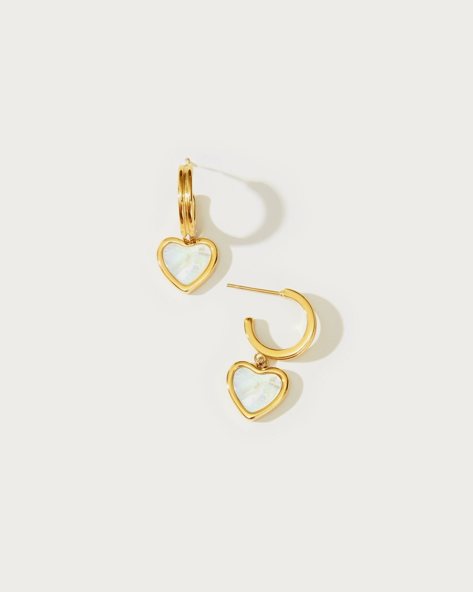Pearlescent Heart Earrings