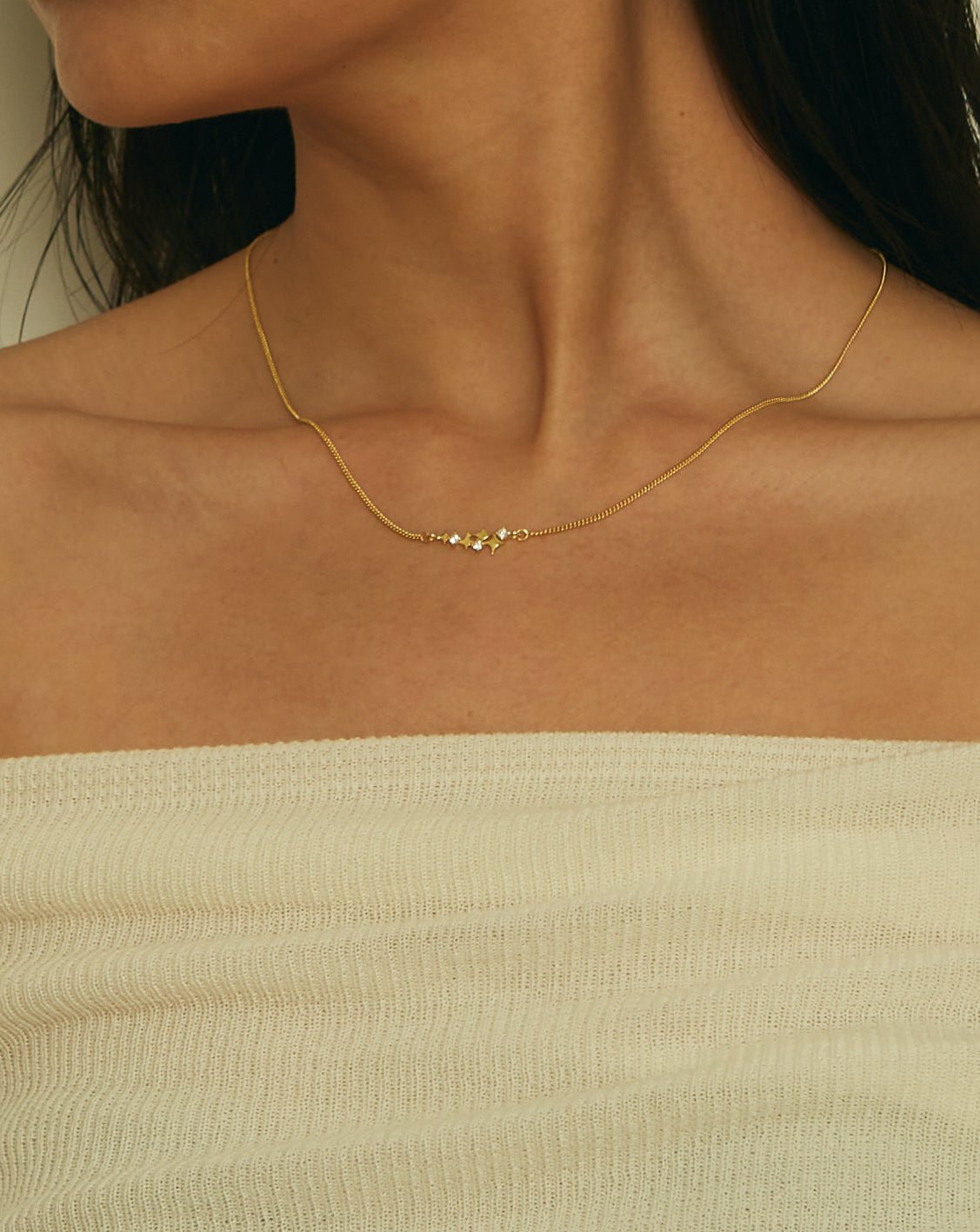 Gold Twinkle Star Collier