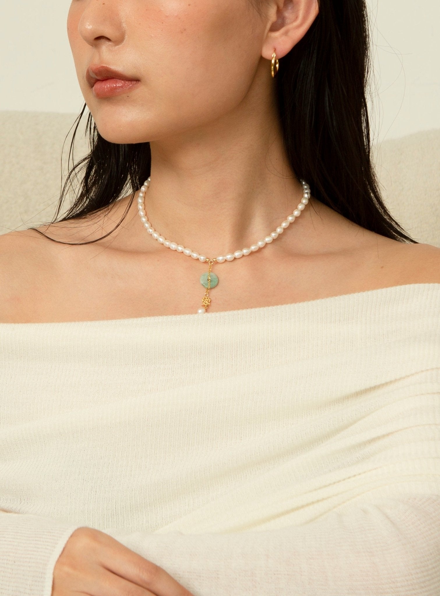Jade Pearl Collar