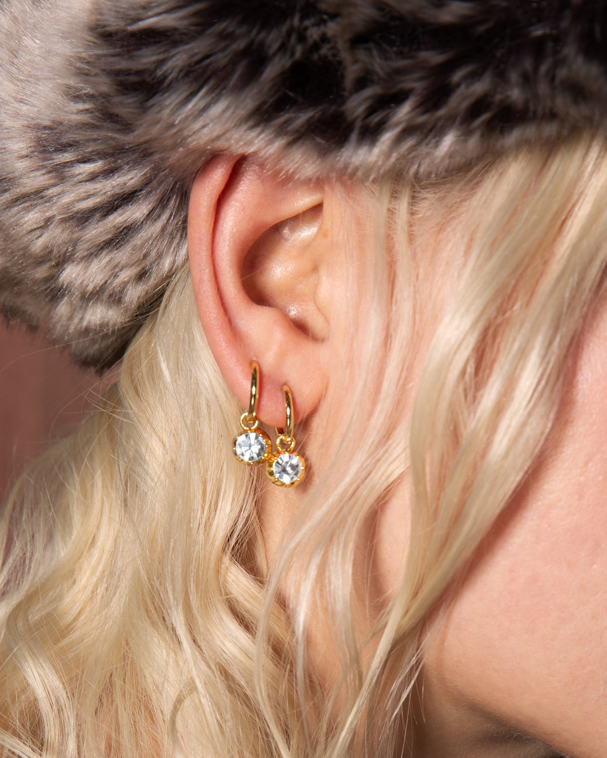 Gruzińskie kolczyki koła z możliwością odpięcia w kolorze złotym