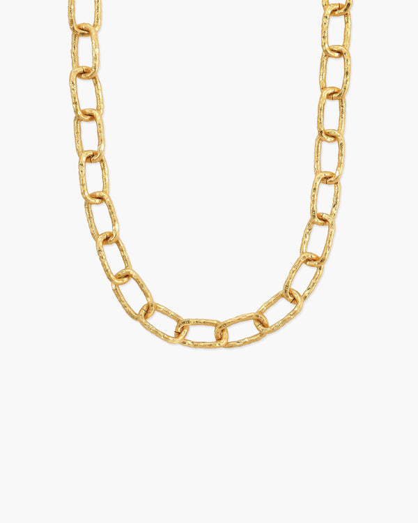 Collar de cadena texturizada gruesa