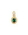 Birthstone Charm in Gold - Gold / May - emerald