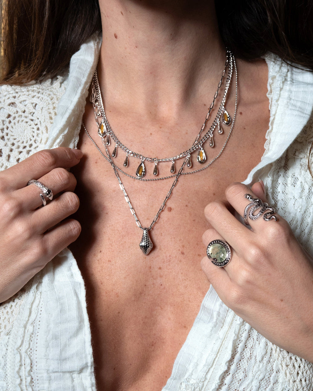 Collar en capas desmontable Second Skin