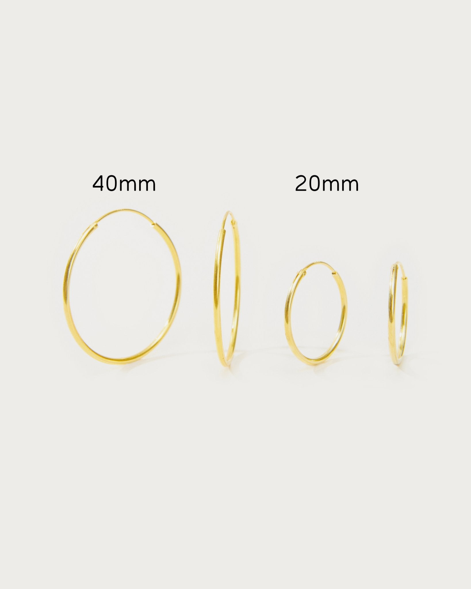Gold Skinny Hoop Earrings