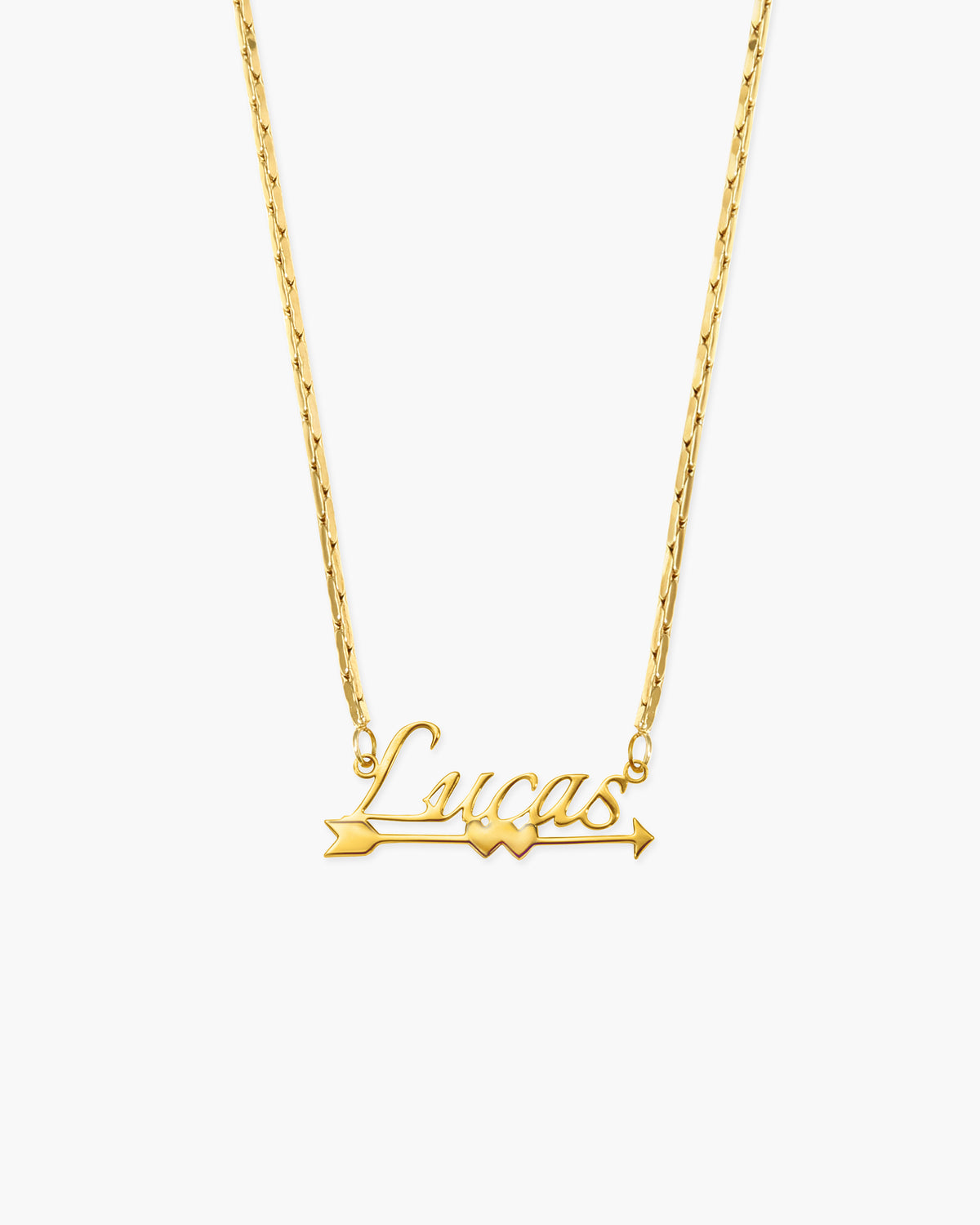 Collier prénom personnalisé, Flèche de Cupidon