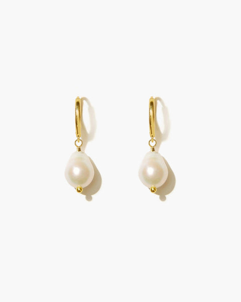 Pearl Hoop Earrings