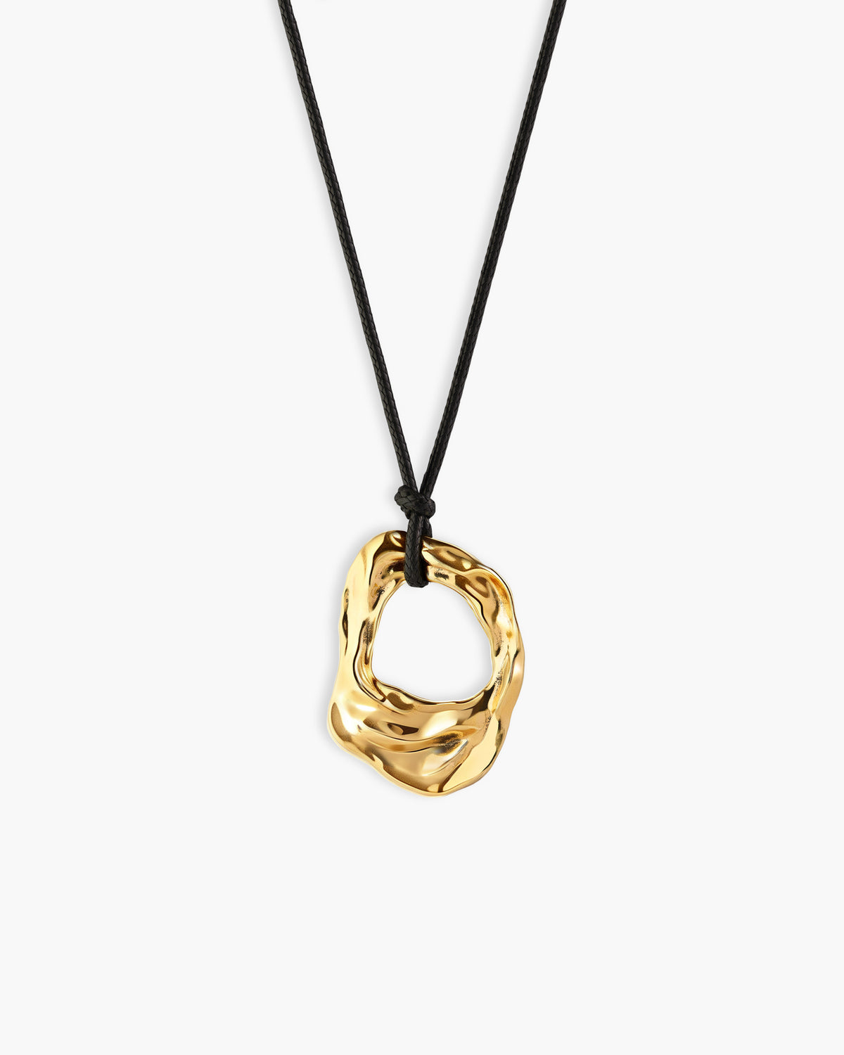 Liquid Shell Cord Necklace in Gold