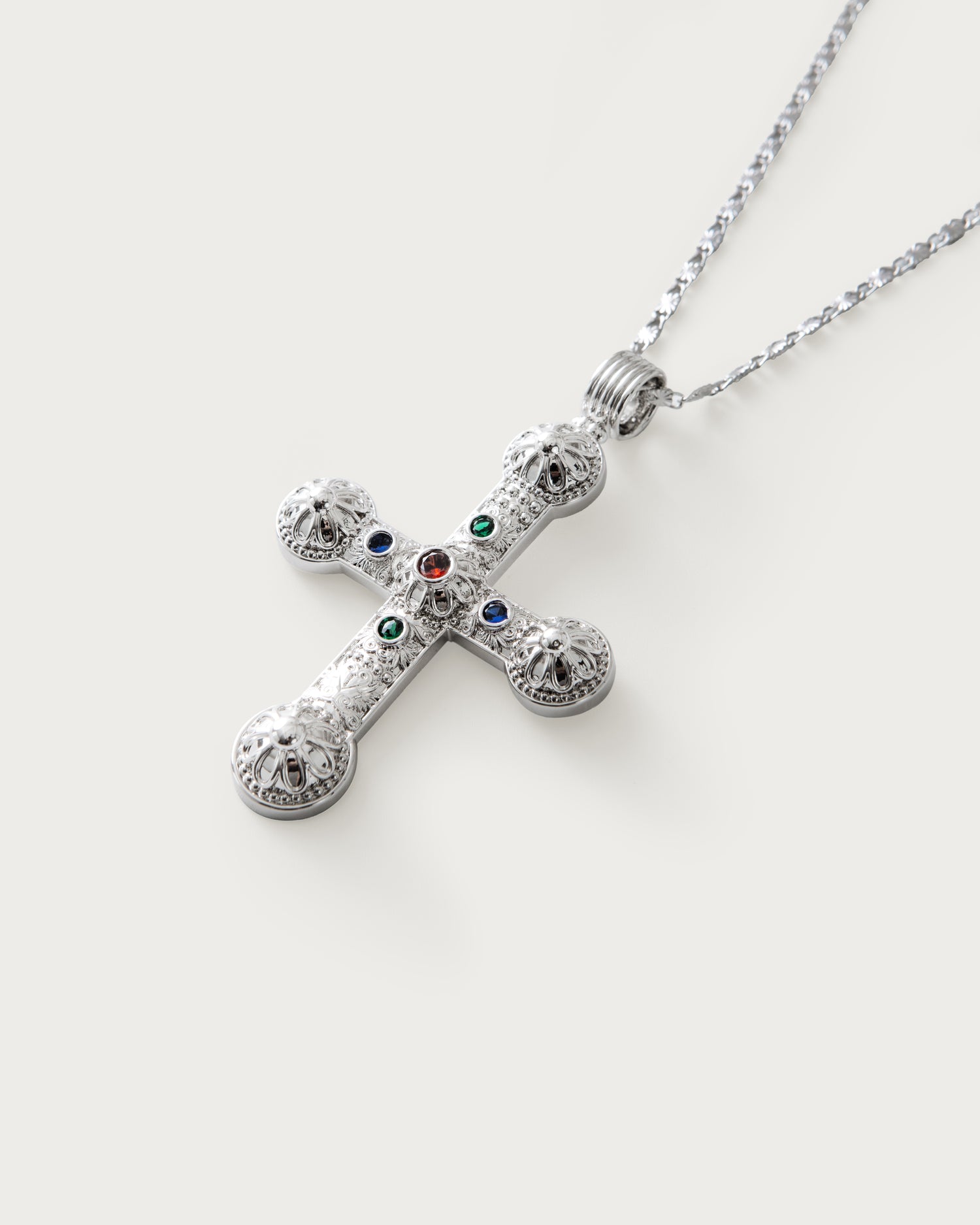 Kette in Silber XL Cross