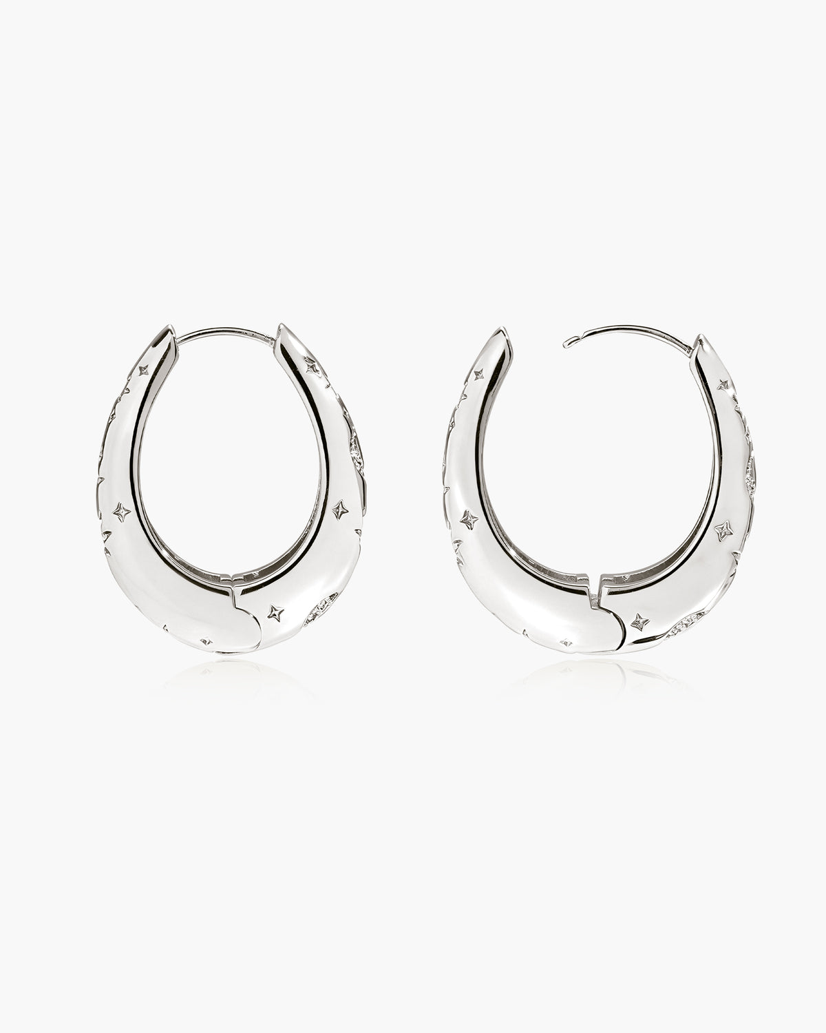 Solis Hoop Earrings in Silver