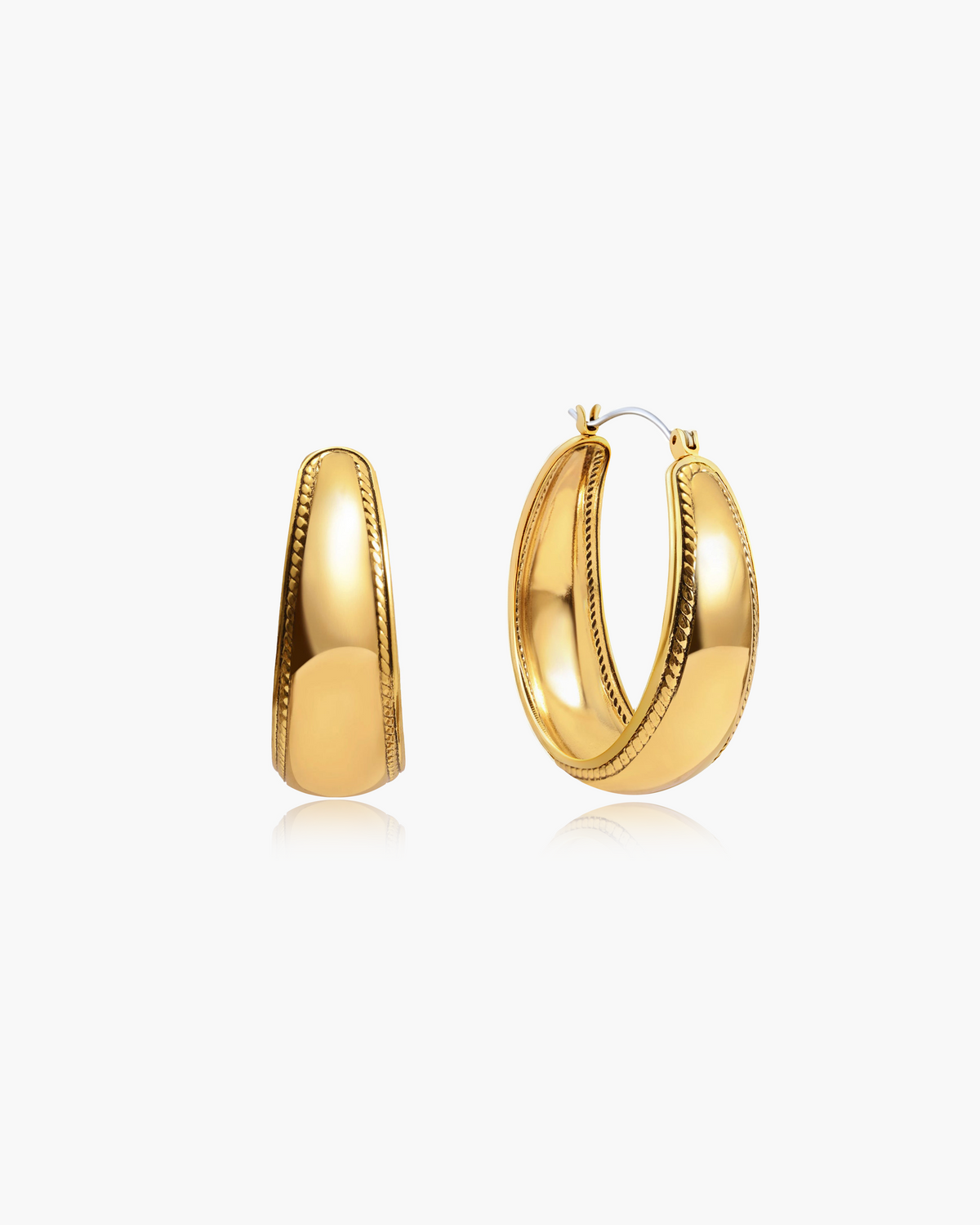 Orin Medium Hoop Earrings in Silver