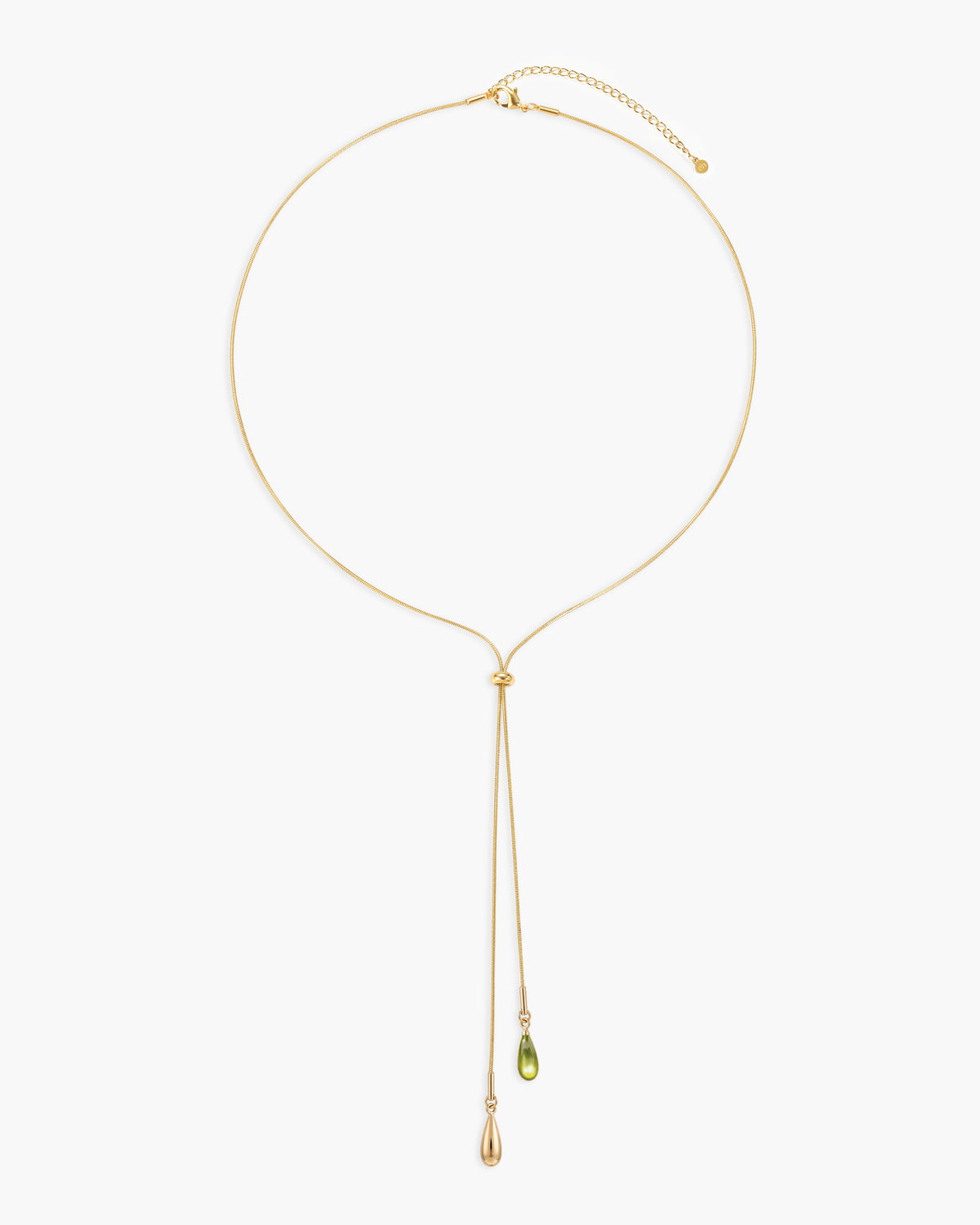 Waterdrop Slider Lariat Necklace