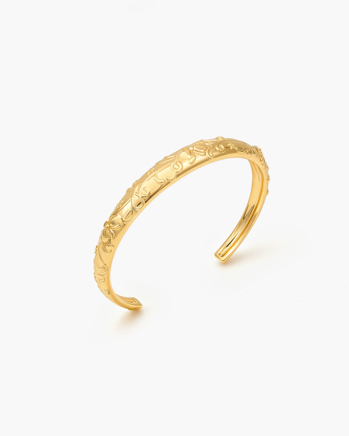 Serenade of Orchid Dome Bangle in Gold