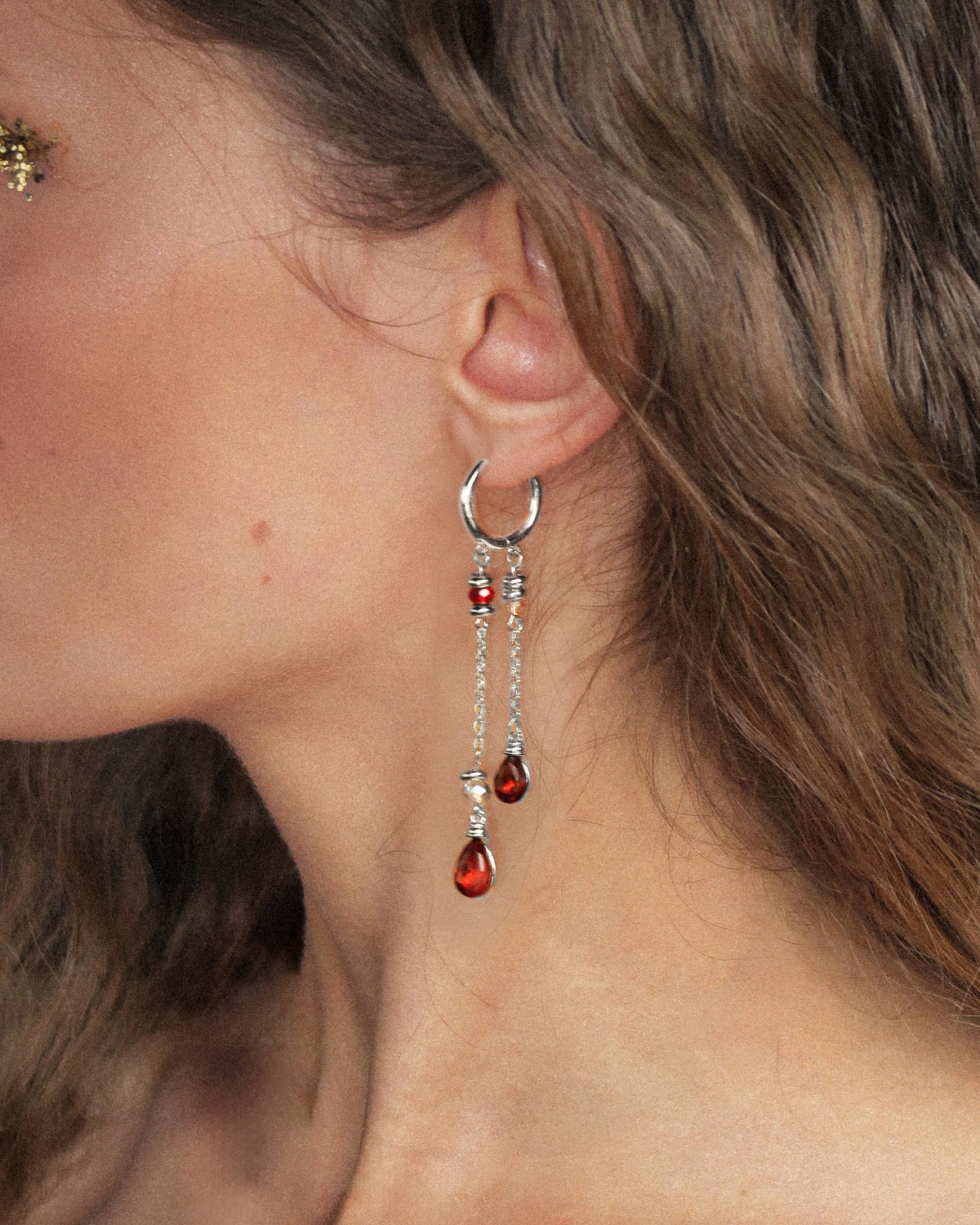 Silent Drop Earrings in Silver - En Route Jewelry