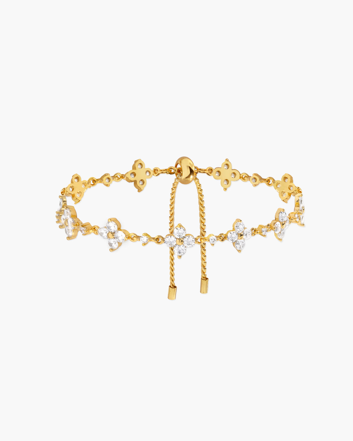 Pulsera de trébol brillante