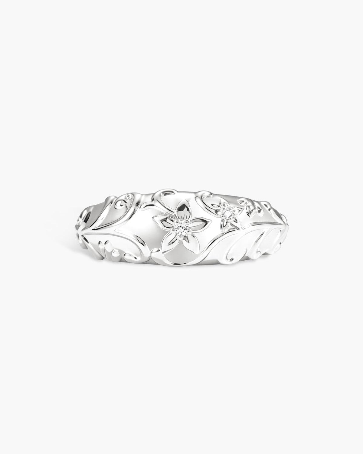 Wild-Lily-Dom-Ring in Silber