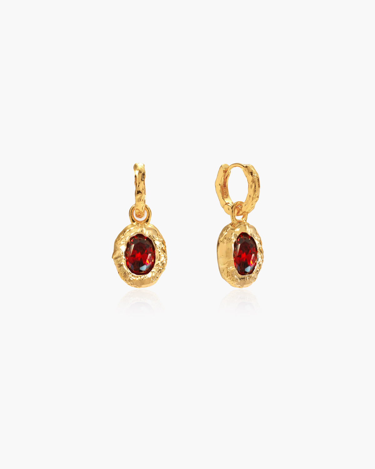 January Birthstone Earrings Garnet en route jewelry