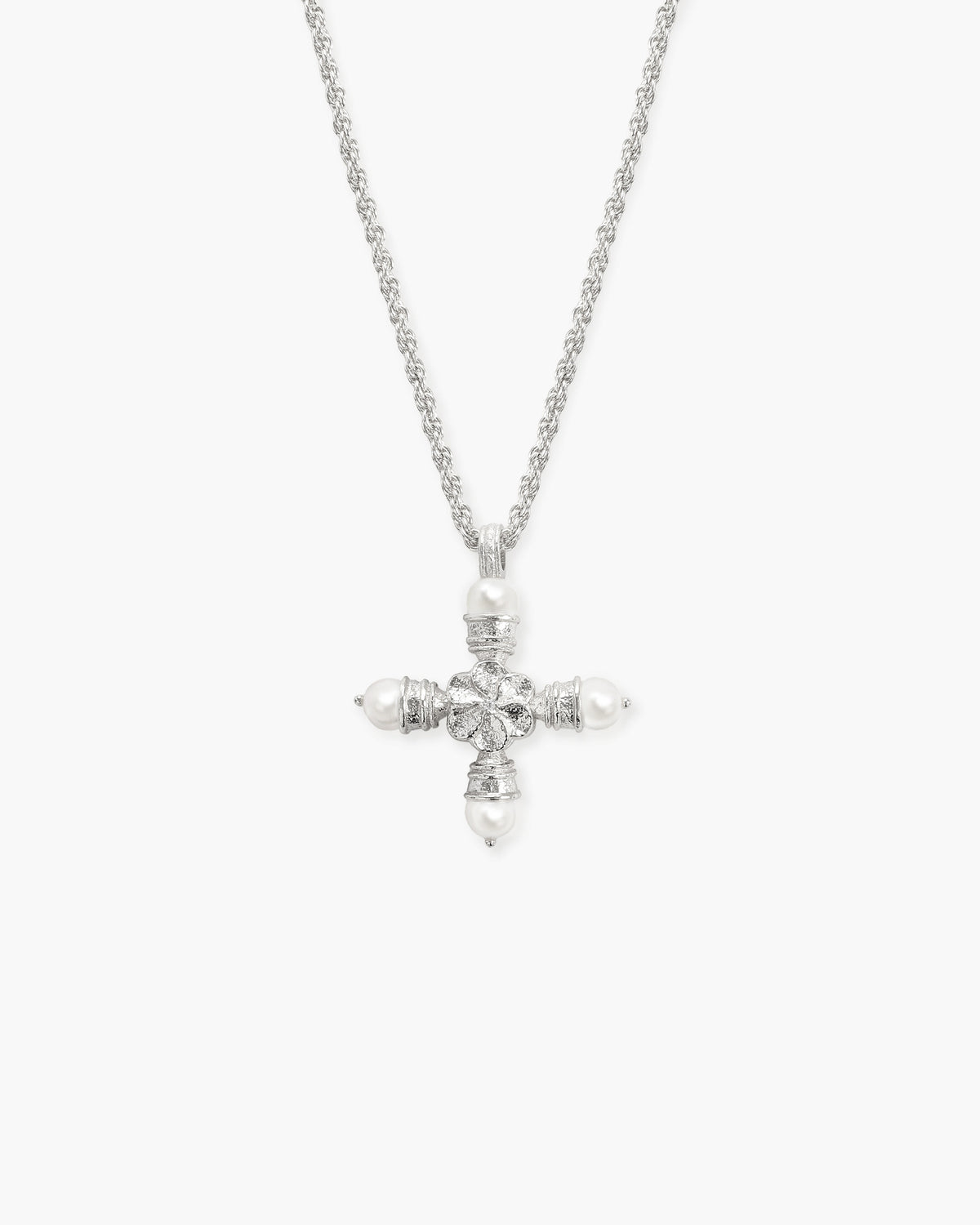 Collana a croce Florence Pearl in argento