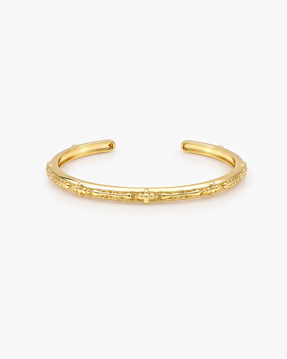 Korallrevstexturerad armring i guld -TBC