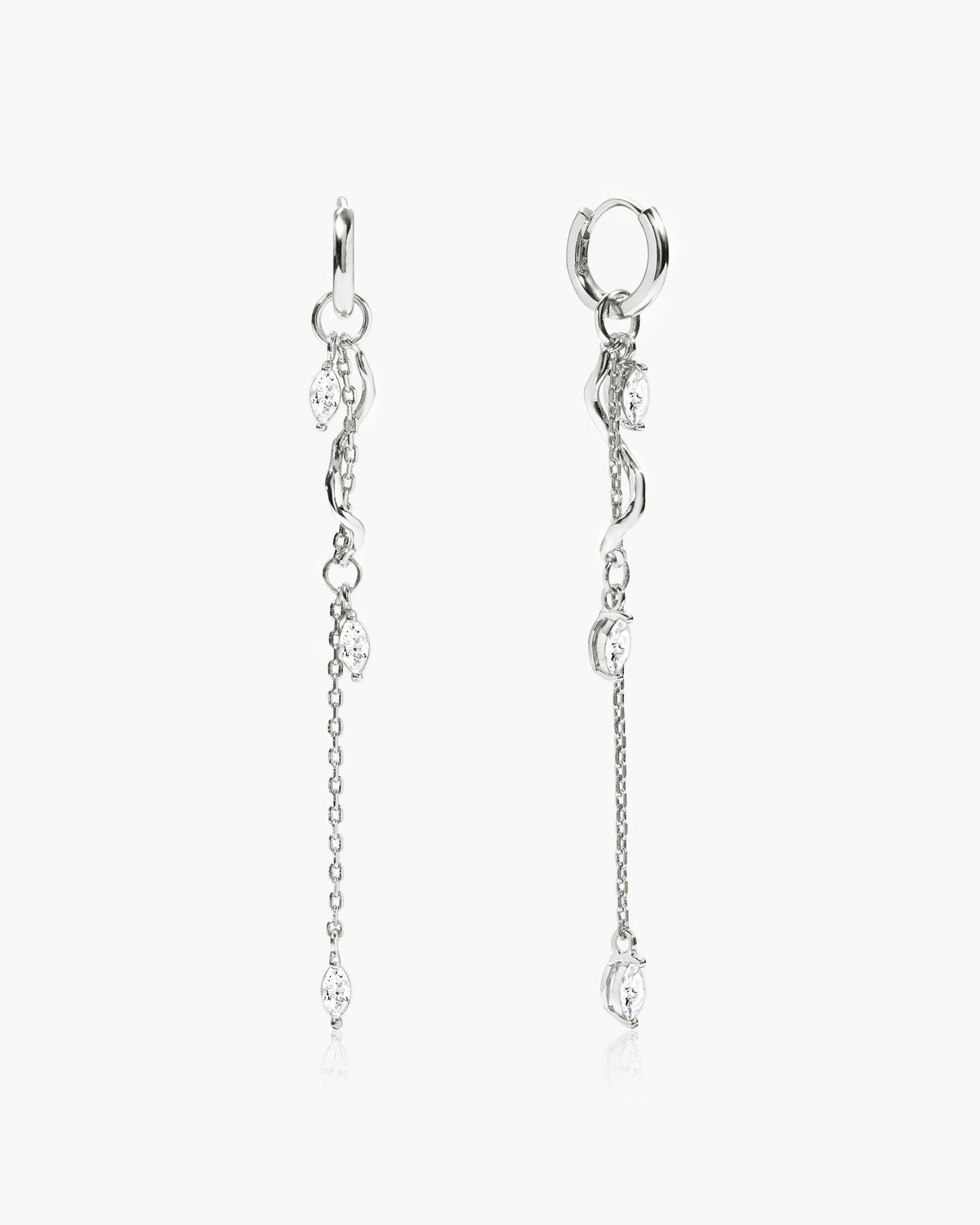 Aria Vine Drop-Ohrringe in Silber