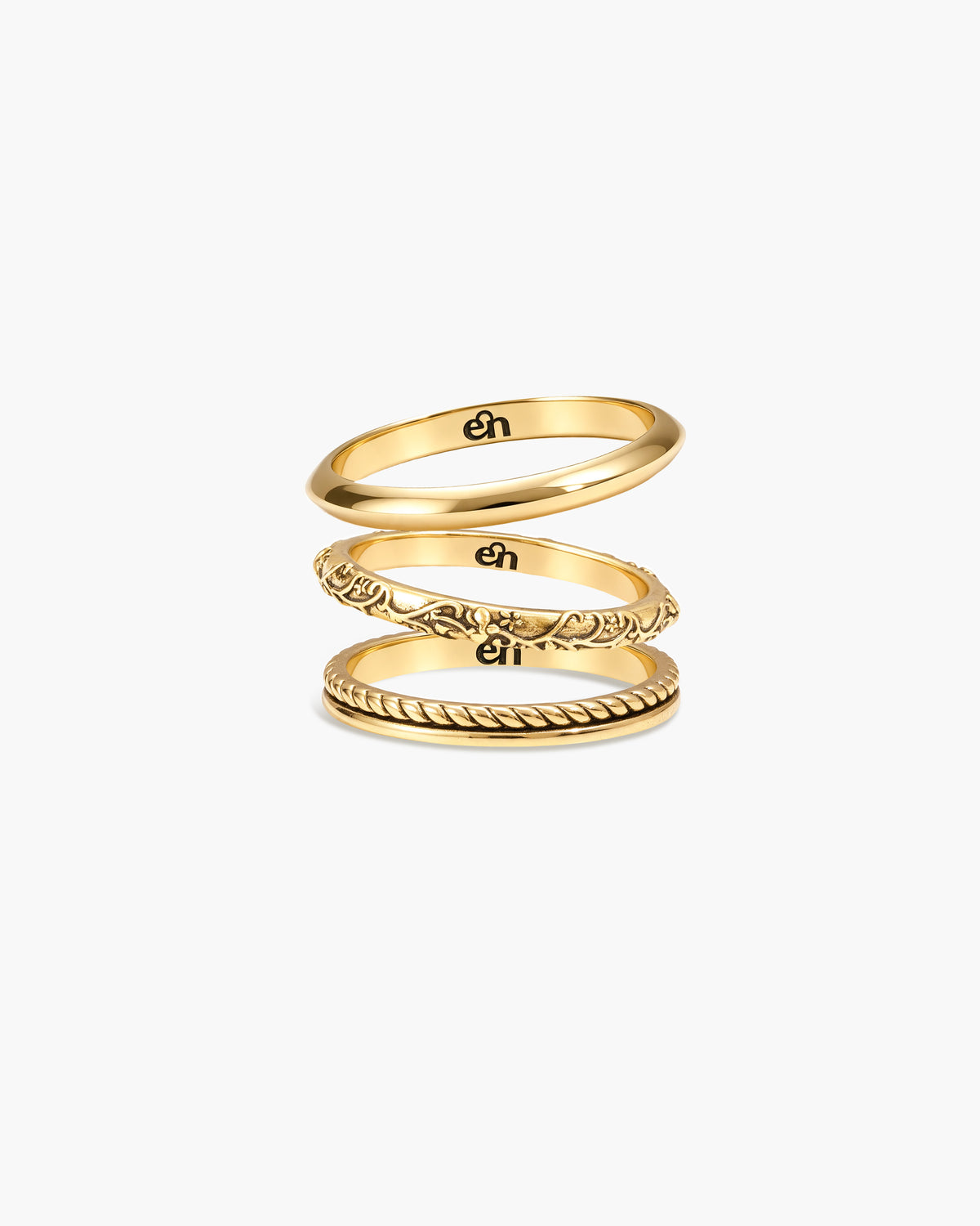 Orchid Stacking Ring Set in Gold